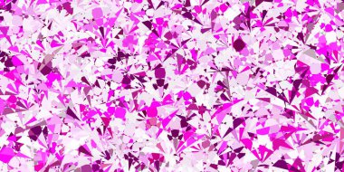 Üçgen şekilli açık pembe vektör şablonu. Modern tarzda üçgen şekilli akıllı soyut çizimler. Duvar kağıtlarınız için tasarım.