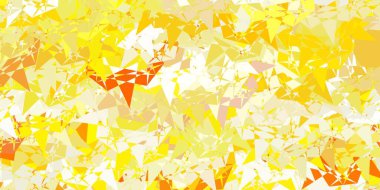 Üçgenli hafif turuncu vektör arkaplanı. Modern tarzda üçgen şekilli akıllı soyut çizimler. Duvar kağıtları için desen.