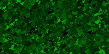 Koyu yeşil vektör düzeni ve üçgen formları. Renkli soyut üçgenli web materyali çizimi. Insperarion için tasarımı başlat.