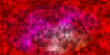 Çokgen biçimli açık kırmızı vektör deseni. Üçgenli soyut gradyan çizimi. Reklamlar için desen.
