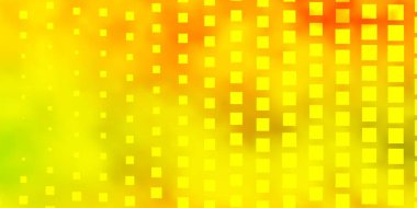 Açık yeşil, kare şeklinde sarı vektör deseni. Gradyan dikdörtgenleri olan bir resim. Web siteleri, iniş sayfaları için desen.