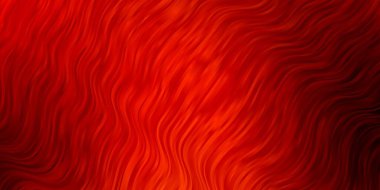 Eğri çizgileri olan koyu turuncu vektör şablonu. Uygunsuz gradyan çizgileri olan soyut çizimler. Reklamlar ve reklamlar için desen.