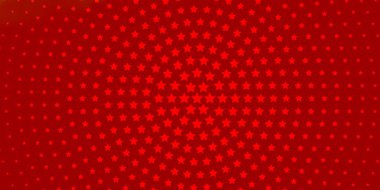 Küçük ve büyük yıldızlı açık kırmızı vektör arkaplanı.