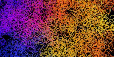 Koyu mavi, soyut şekilli sarı vektör şablonu. Basit bir şekilde gradyan olan renkli soyut biçimler. Reklamlarınız için modern tasarım.