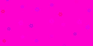 Açık Mor, hastalık sembollü pembe vektör dokusu. Basit ve soyut bir şekilde renkli hastalık sembolleri. Tehlike ateşine karşı basit çizim.