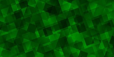 Açık yeşil vektör desenli çokgen. Üçgen şekilli ışıltılı soyut çizimler. Reklamlar için desen.