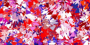 Açık mavi, üçgen formlu kırmızı vektör düzeni. Soyut tarzda, üçgen ve çizgilerle basit bir tasarım. İniş sayfaları.