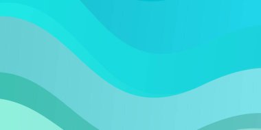 Açık Mavi, eğri çizgileri olan yeşil vektör şablonu.