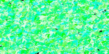 Açık yeşil vektör düzeni çizgiler, üçgenler. Renkli üçgenli modern soyut illüstrasyon. İşiniz için en iyi akıllı tasarım.