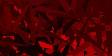 Üçgenli koyu turuncu vektör arkaplan. Renkli üçgenler aralığıyla soyut bir illüstrasyon. İniş sayfaları.