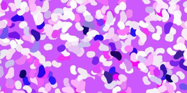 Açık mor, soyut şekilli pembe vektör deseni. Soyut tarzda renkli şekilli bir illüstrasyon. Web siteniz için basit illüstrasyon.