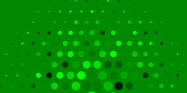 Açık yeşil, baloncuklu sarı vektör arkaplan. Basit gradyan arkaplandaki soyut renkli diskler. Reklamlarınız için tasarım.