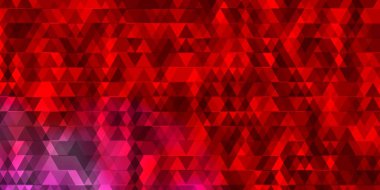 Açık pembe, çizgileri ve üçgenleri olan sarı vektör dokusu. Renkli eğimli üçgenlerin çizimi. Reklamlar için desen.