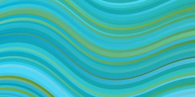 Açık Mavi, eğri çizgileri olan yeşil vektör arkaplanı.