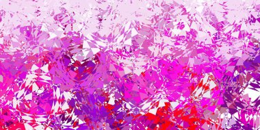 Koyu pembe, çokgen şekilli sarı vektör deseni. Modern tarzda üçgen şekilli akıllı soyut çizimler. Insperarion için tasarımı başlat.