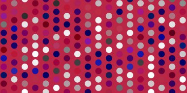 Disklerle açık pembe vektör dokusu. Parlak renkli ve soyut küreler içeren bir resim. Posterler, afişler için tasarım.