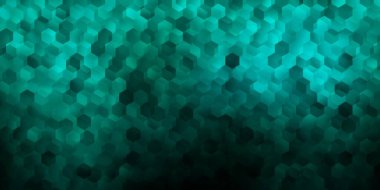 Altıgen şekilli koyu yeşil vektör düzeni. Renkli basit altıgenli yaratıcı bulanık arkaplan. Sosyal ağlarınız için tasarım.