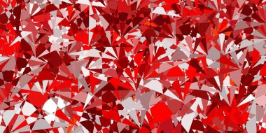 Rastgele üçgenli açık turuncu vektör dokusu. Üçgen şekilleri soyut bir şekilde renk değişimine sahiptir. Duvar kağıtları için desen.