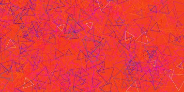 Koyu mavi, sarı vektör arkaplan, üçgenler, çizgiler. Renkli üçgenler aralığıyla soyut bir illüstrasyon. İniş sayfaları.