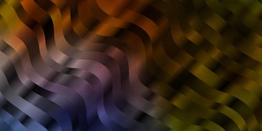 Açık Mavi, bükülmüş çizgileri olan sarı vektör arkaplanı.