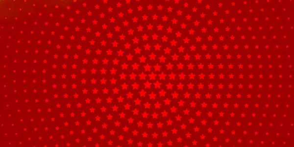 Fondo Vector Rojo Claro Con Estrellas Pequeñas Grandes — Archivo Imágenes Vectoriales