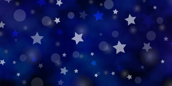 Rosa Oscuro Textura Vectorial Azul Con Círculos Estrellas — Vector de stock