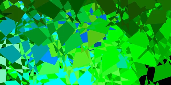 浅蓝色 绿色矢量背景 形状混乱 带有抽象风格的彩色图形的说明 壁纸套装精美设计 — 图库矢量图片