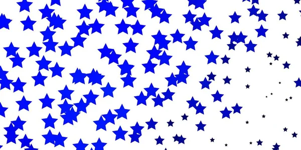 Layout Vetorial Blue Escuro Com Estrelas Brilhantes Ilustração Decorativa Com —  Vetores de Stock