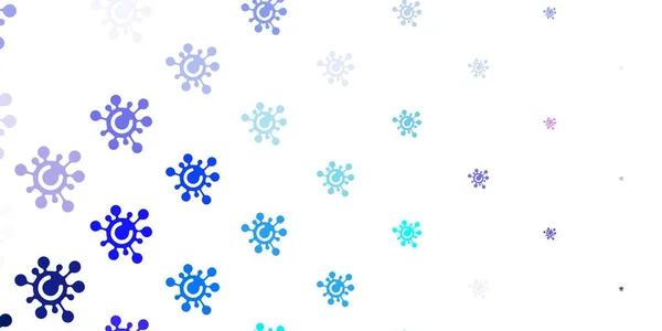 Hellrosa Blaue Vektorschablone Mit Grippezeichen Farbenfrohe Krankheitssymbole Einfachen Abstrakten Stil — Stockvektor