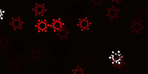 Светло Красный Векторный Фон Вирусными Символами Простой Дизайн Абстрактном Стиле — стоковый вектор