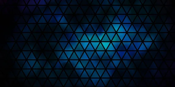 Modello Vettoriale Blu Scuro Con Cristalli Triangoli Bella Illustrazione Con — Vettoriale Stock