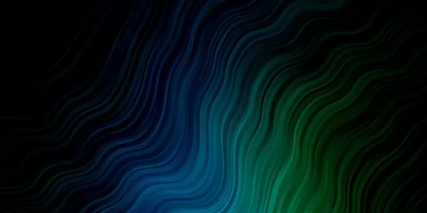Dark Blue Green Vector Pattern Wry Lines — Stock Vector