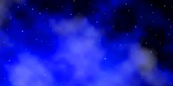 Темный Синий Вектор Яркими Звездами Размытие Декоративный Дизайн Простом Стиле — стоковый вектор