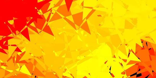 Светло Желтый Векторный Фон Треугольниками Умная Абстрактная Иллюстрация Треугольными Формами — стоковый вектор