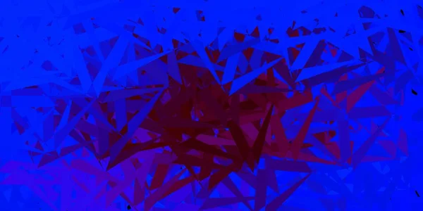 Dunkelblaues Rotes Vektorlayout Mit Dreiecksformen Hervorragende Abstrakte Illustration Mit Farbenfrohen — Stockvektor