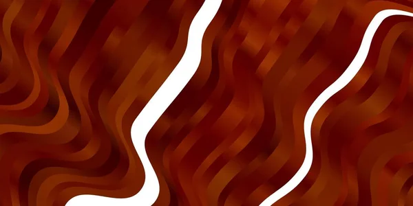 Светло Оранжевый Векторный Фон Мокрыми Линиями Красочная Иллюстрация Круговом Стиле — стоковый вектор