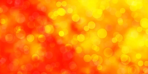Licht Oranje Vector Achtergrond Met Cirkels Glitter Abstracte Illustratie Met — Stockvector