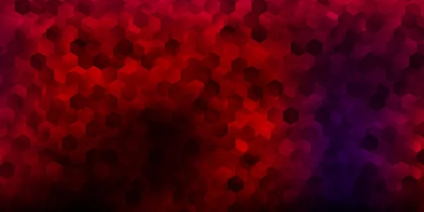 Rosa Escuro Textura Vetorial Vermelho Com Hexágonos Coloridos Ilustração Abstrata —  Vetores de Stock
