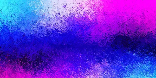 Layout Vettoriale Rosa Scuro Blu Con Forme Circolari Illustrazione Astratta — Vettoriale Stock