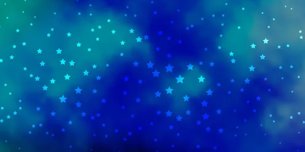 Dunkelblauer Grüner Vektorhintergrund Mit Bunten Sternen — Stockvektor