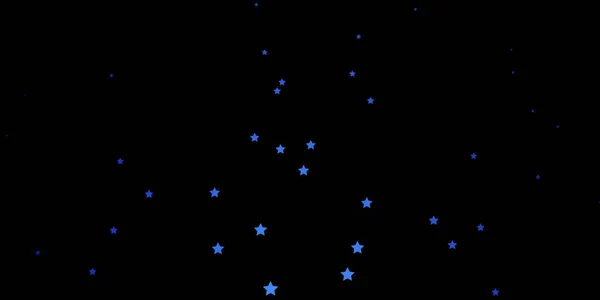 Темная Векторная Текстура Синего Цвета Красивыми Звездами Красочная Иллюстрация Абстрактном — стоковый вектор