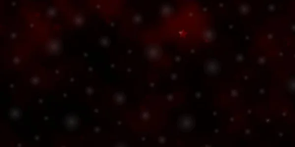 Layout Vetorial Vermelho Escuro Com Estrelas Brilhantes — Vetor de Stock