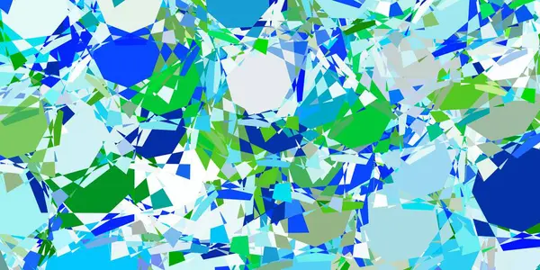 ライトブルー 三角形の形をした緑のベクトルレイアウト 抽象的なカラフルな三角形のイラスト インスピラリオンのデザインを開始 — ストックベクタ