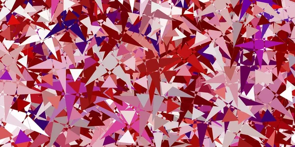 Rosa Claro Modelo Vetor Vermelho Com Formas Triângulo Formas Triangulares — Vetor de Stock