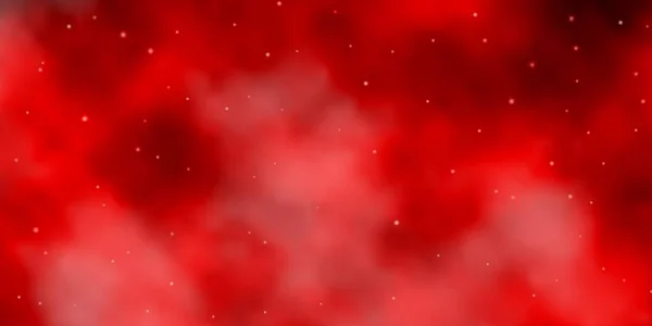 Temně Červená Vektorová Šablona Neonovými Hvězdami — Stockový vektor