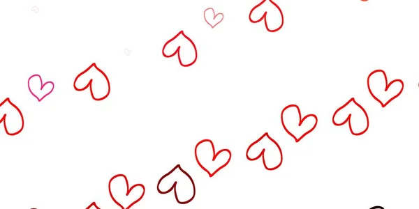 Light Red Vector Backdrop Sweet Hearts Illustration Hearts Love Concept — Stock Vector