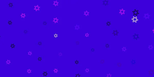 Light Purple Vector Pattern Coronavirus Elements Simple Design Abstract Style — Stock Vector