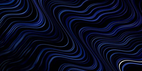 Modèle Vectoriel Bleu Foncé Avec Des Lignes Rondes — Image vectorielle
