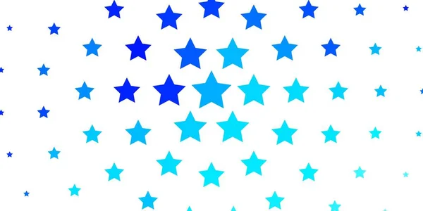 Luz Azul Fundo Vetorial Com Estrelas Coloridas —  Vetores de Stock