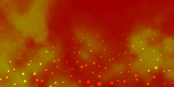 Fundo Vetor Laranja Escuro Com Estrelas Coloridas Ilustração Colorida Com — Vetor de Stock